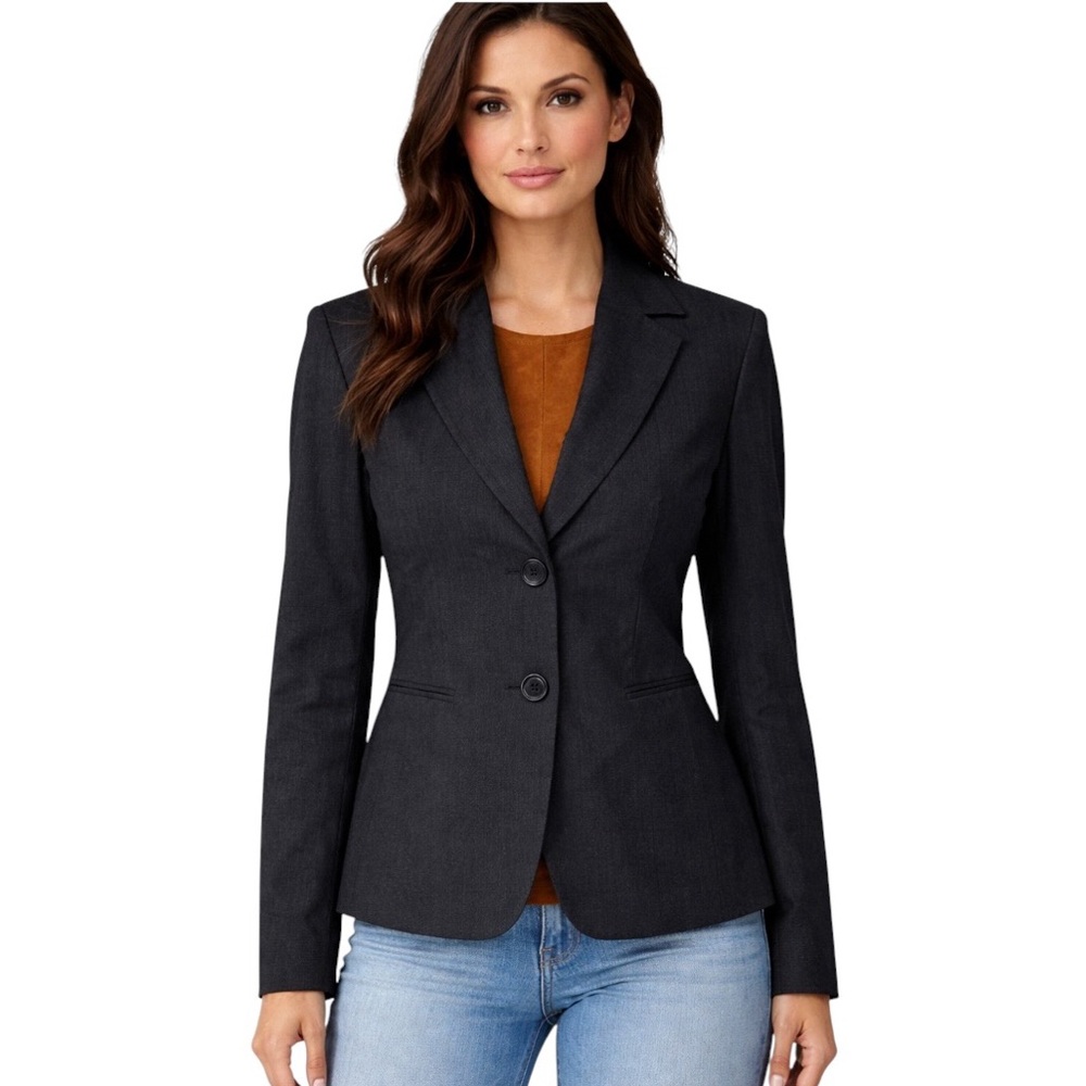 Mexx Dark Gray Wool Blend Tailored Women's Blazer‎ Jacket